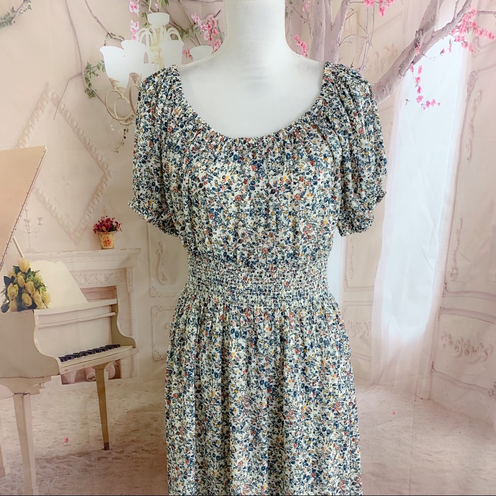 SOLD NEW Madewell Smock-Waist Peasant Blosso - Picture 3 of 10